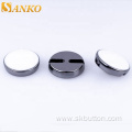 white color plain enamel buttons